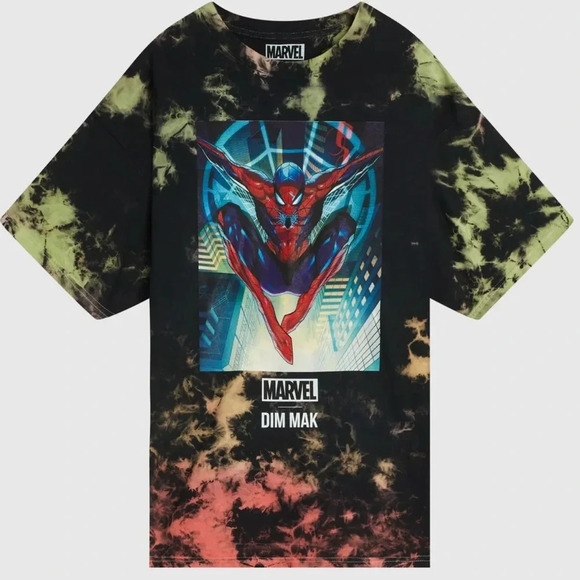 Marvel x Dim Mak Spider Man Tie Dyed Tee - Picture 1 of 2